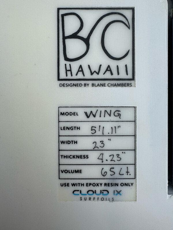 Used Cloud 9 65L Wing Board - Image 3